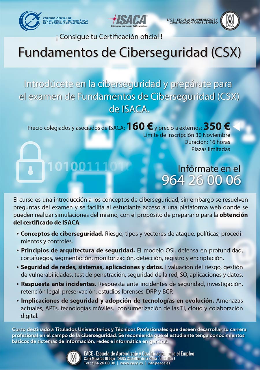 Folleto curso de ciberseguridad