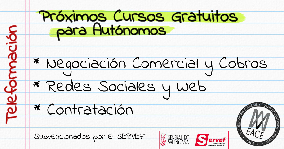 Imagen noticia Cursos online gratuitos para autónomos